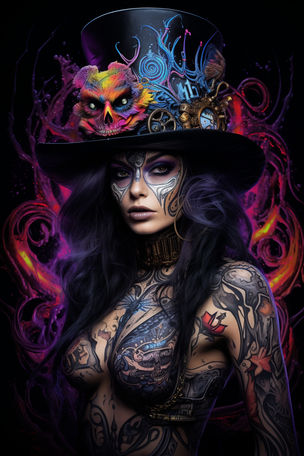 Blacklight Steampunk and Tats #5