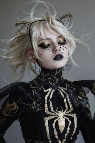 GothPunk SpiderGwen Black and Gold 5