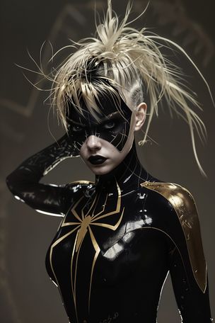 GothPunk SpiderGwen Black and Gold 6