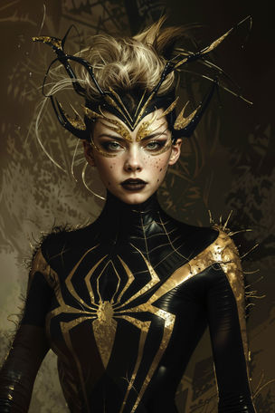 GothPunk SpiderGwen Black and Gold 7