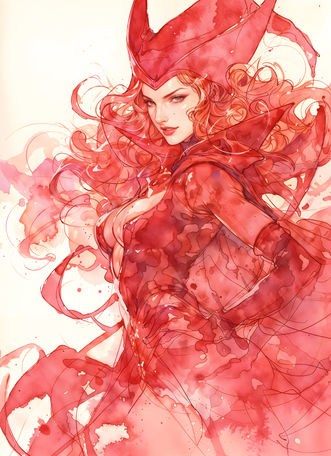 wanda maximoff as the scarlet witch
