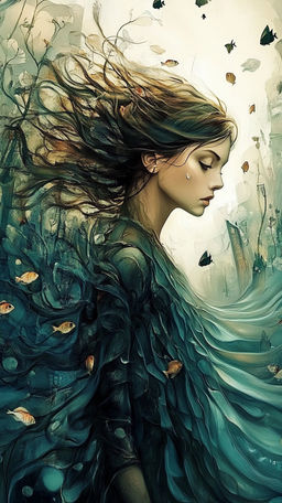 Walking through water