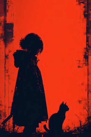 Cat and Girl 