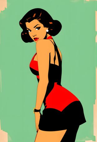 Retro PinUp Lady