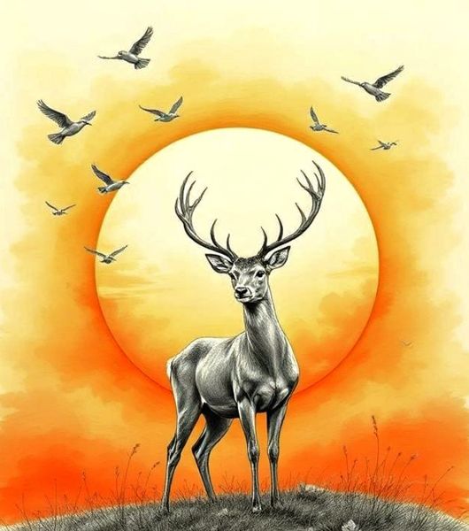 Sunset Deer #2