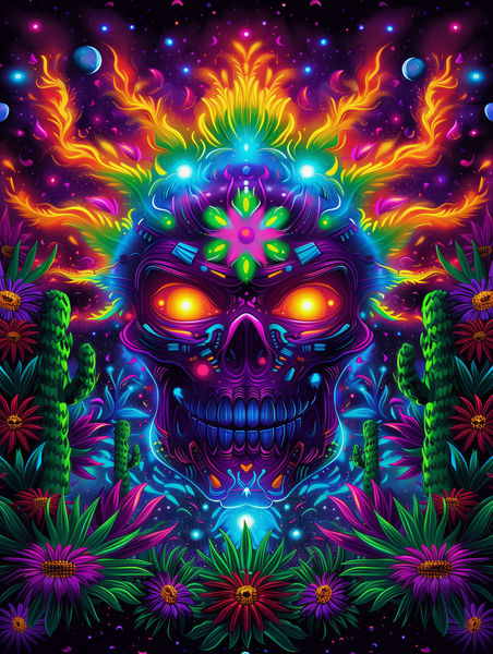 Psychedelic Skulls #7