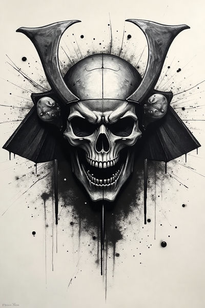 213 samurai skull
