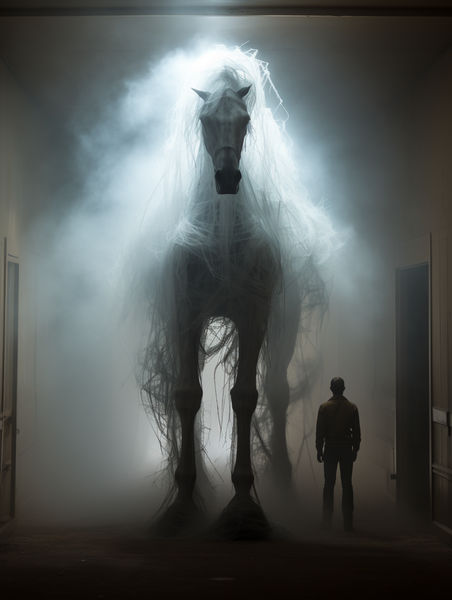 Phantom Steed in the Hall of Shadows: Ghostly Galloping