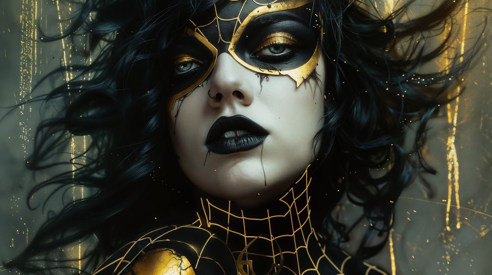 GothPunk SpiderGwen Black and Gold 