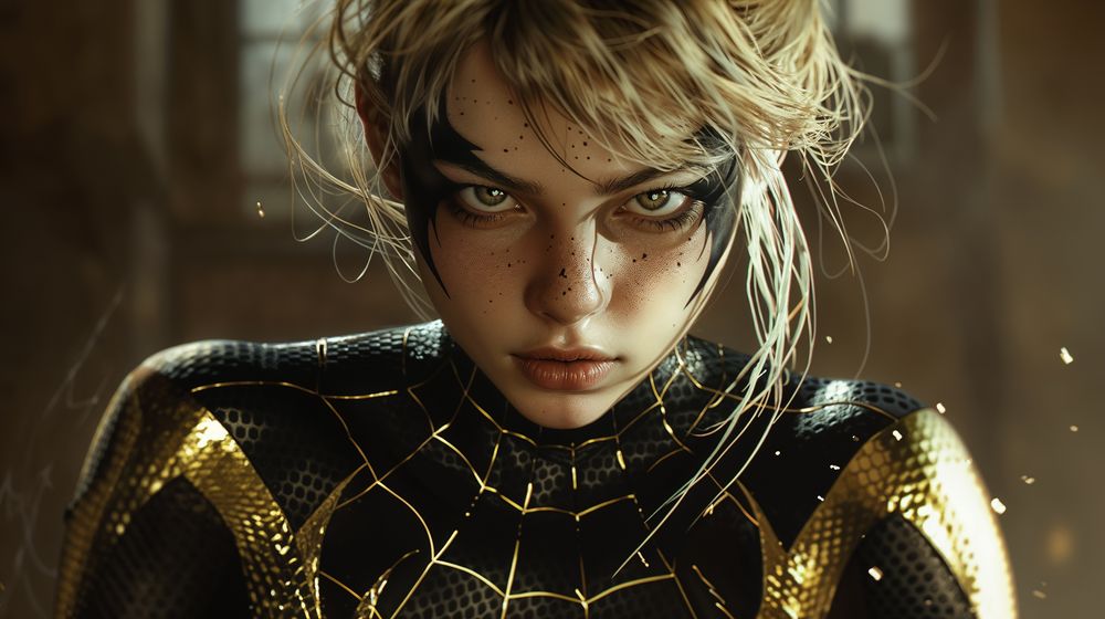 GothPunk SpiderGwen Black and Gold 2