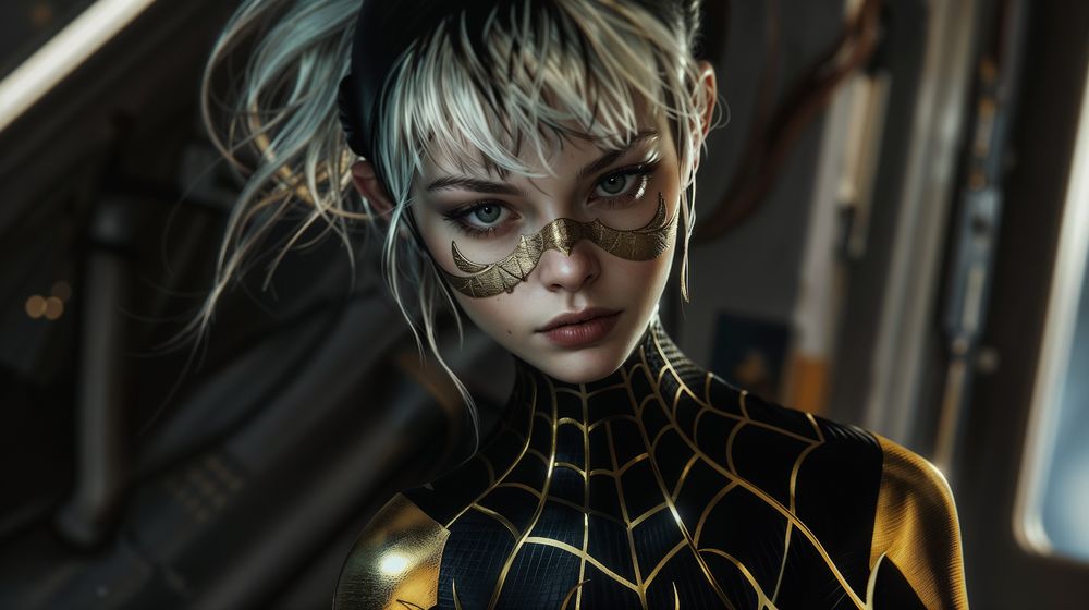 GothPunk SpiderGwen Black and Gold 4