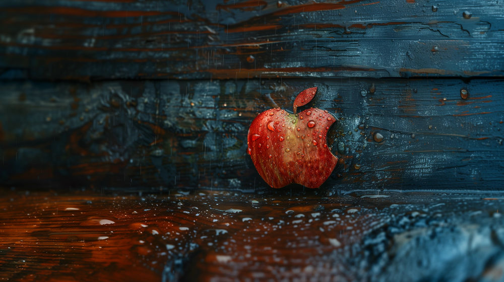 Rain on Wood Macintosh