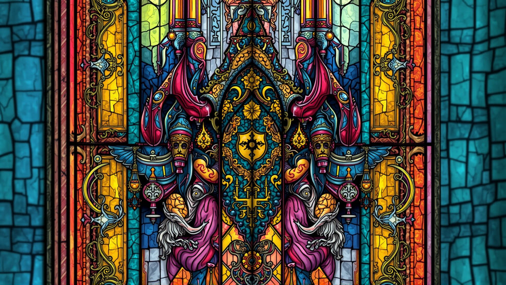 Fused Motifs by Harry Clarke Style