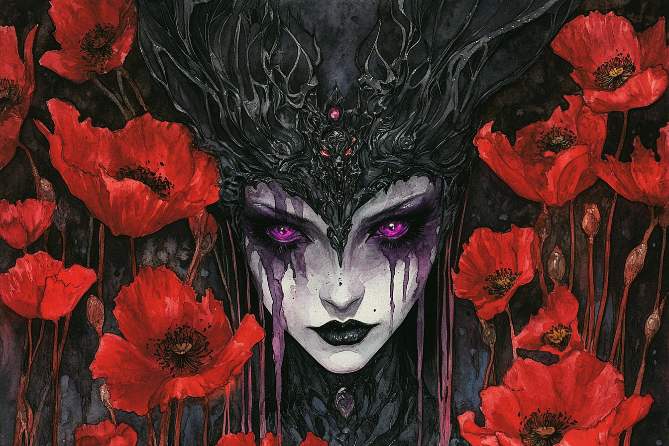 Reina dark entre amapolas 2