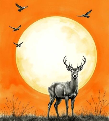 Sunset Deer #1