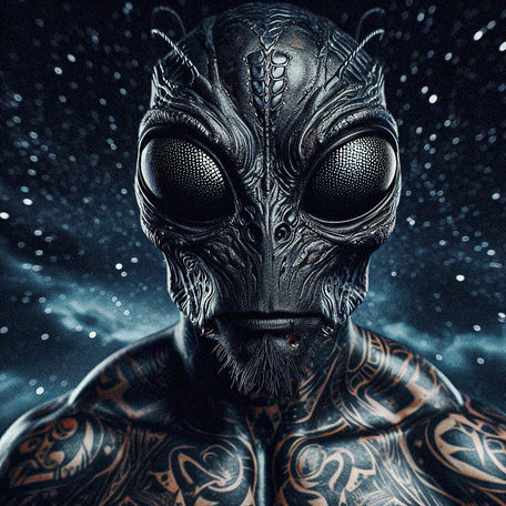 The Space Alien #114 Tattooed Space Entity