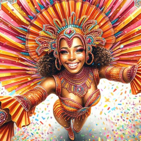FWI Carnival - Red Fan Smile