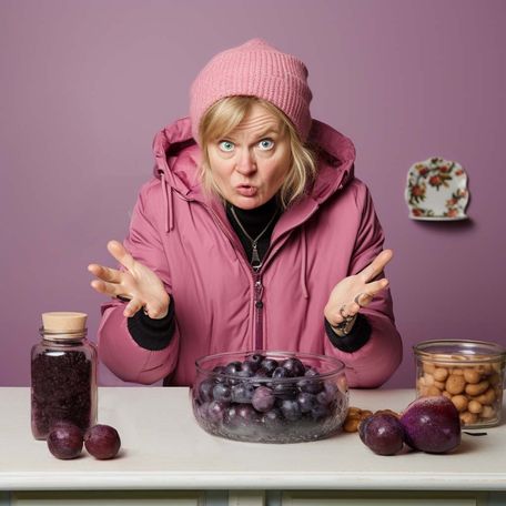 A Danish woman "puts the prune on the counter"
