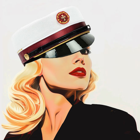 Blonde with a Danish graduation hat - "Studenterhue"