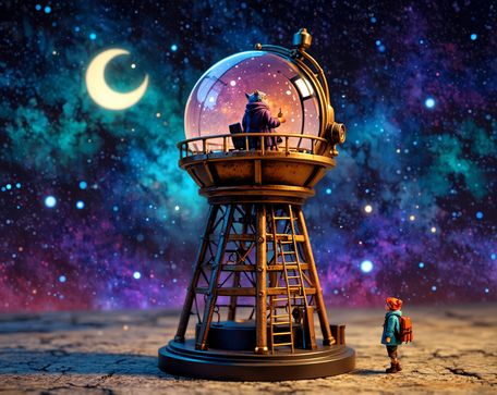 Looking at Stars and the Moon