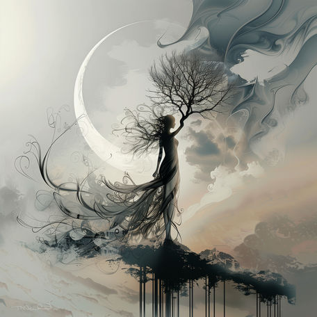 Tree Spirits Against the Moon (2)