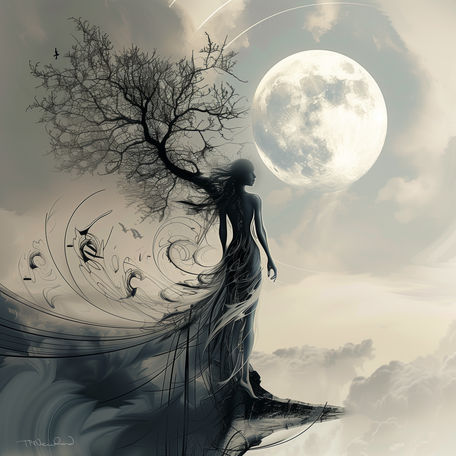 Tree Spirits Against the Moon (4)