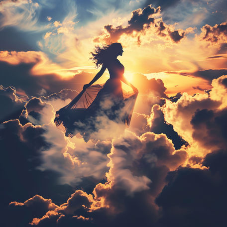 In the clouds