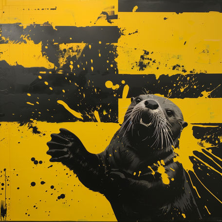 Playful Otter Splashes