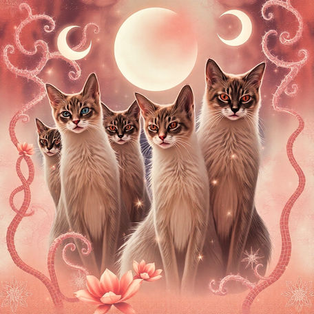 Five Gray Cats