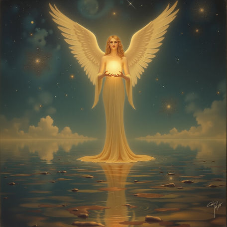 Mythical Scene Inspired by Jean Delville Style