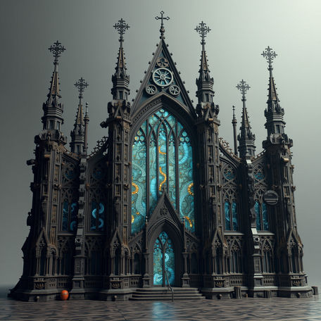 Modern Gothic Cathedral Inspired by Wim Delvoye Style