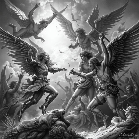 Demons, Inspired by Gustave Doré Style