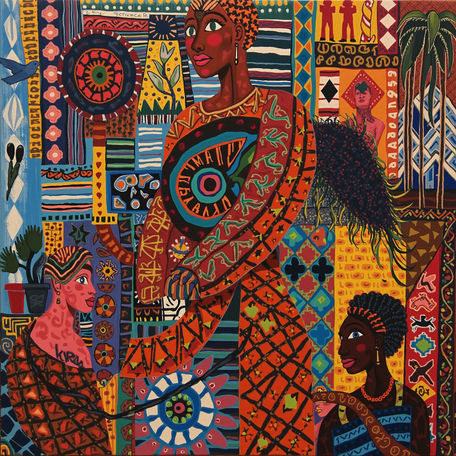 Acrylic Grace, Inspired by David C. Driskell Style