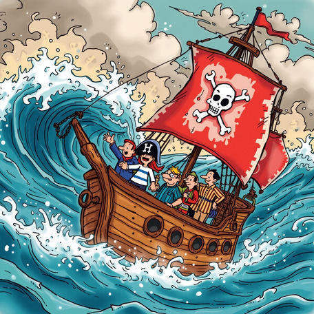 Pirate Ship Inspired by Jonny Duddle