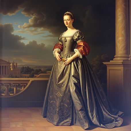 Classical Noblewoman Inspired by Anthonis van Dyck Style