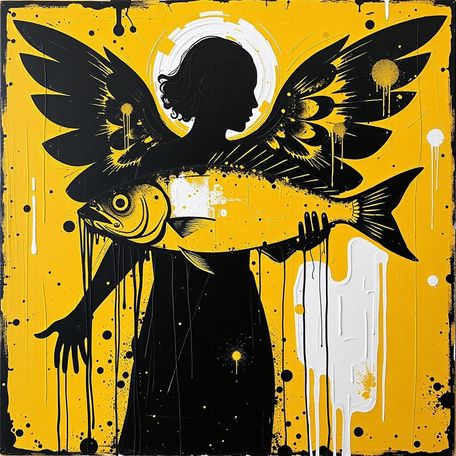 Angel With Fish Arms