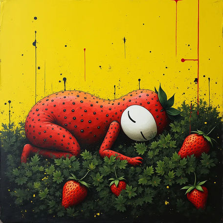 Snoozing Strawberry Golem