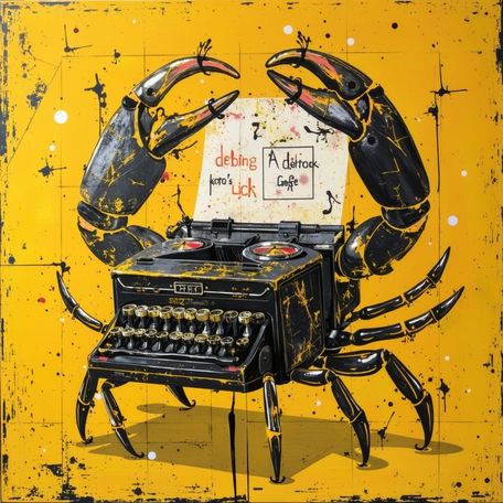 Crab with Typewriter