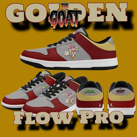 "Flow Pro" Golden Goat Gear Gang "Low Pro's" skate shoe.