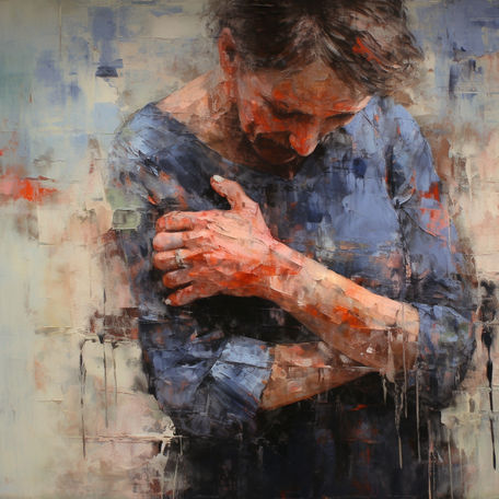 In grief