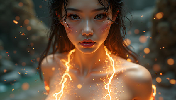 Glowing Sapphire Rain