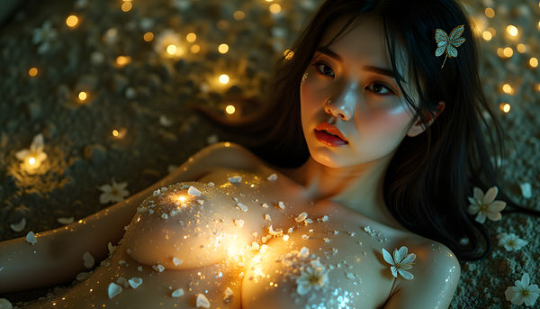 Dance of Glow and Petals